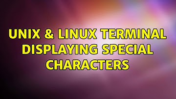 Unix & Linux: terminal: displaying special characters (2 Solutions!!)