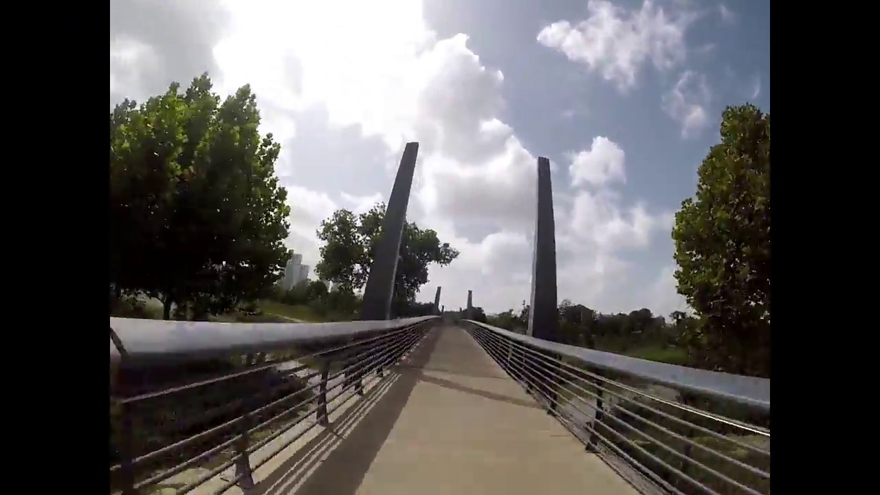 Bike Trails in Houston Buffalo Bayou Park Memorial Driv YouTube