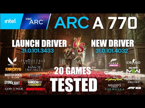 ARC A770 16GB Launch Driver VS New Driver | i9-13900K | 1080p - 1440p - 20 Games Tested