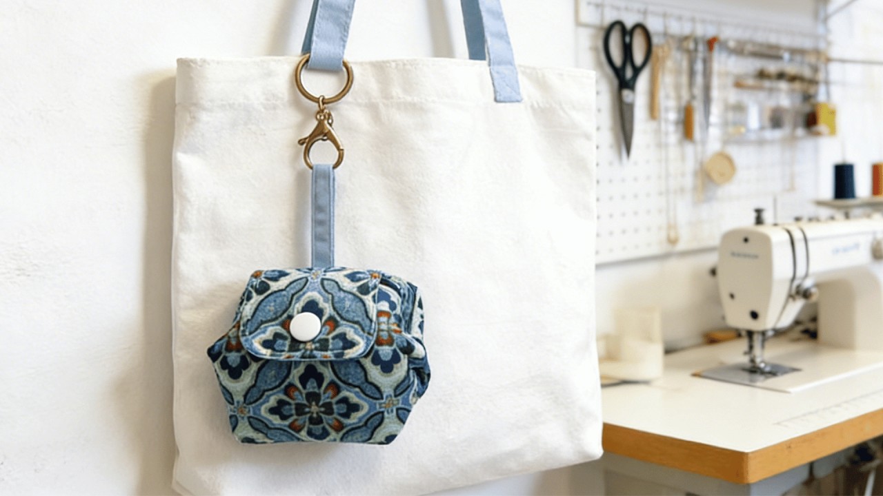 How to Make a Mini Patterned Hanging Pouch | Easy Sewing Project for Beginners