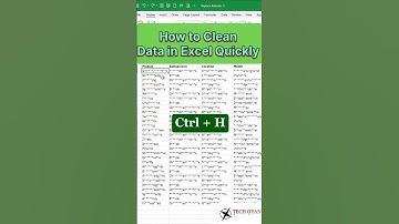 How to Data cleaning in excel