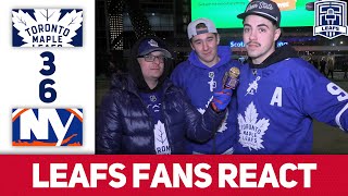 Islanders Fans Chirp Leafs Fans | Leafs 3-6 Islanders | Leafs Fans React