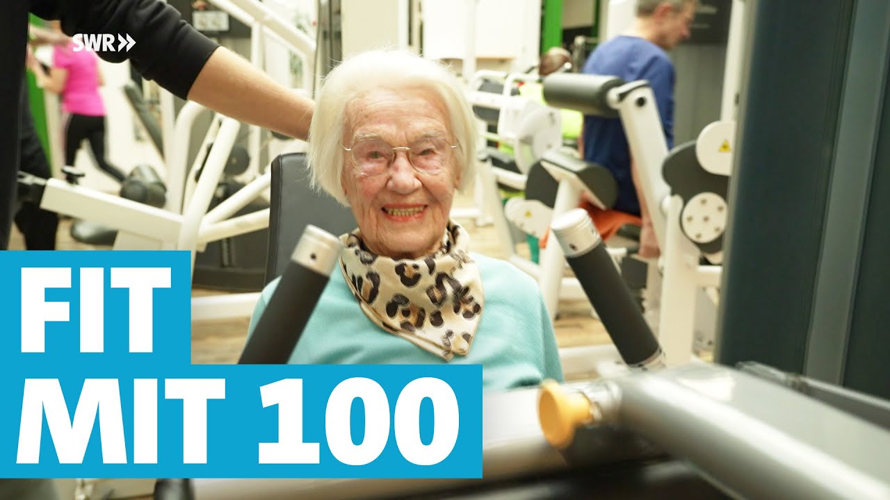 100-Jährige im Fitnessstudio