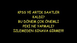 Kpss Kri̇ti̇k Son 5 Gün Nasil Değerlendi̇rmeli̇ Çok Önemli̇ Takti̇kler İzlemeden Sinava Gi̇rme