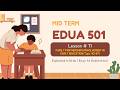 EDUA501 Lecture 11 | Family Involvement in Early Childhood Education | Important | Midterm