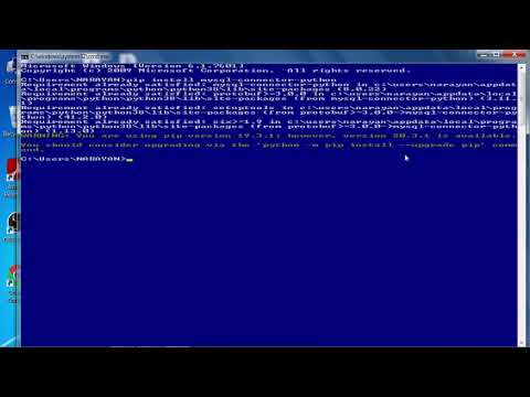 installation of  mysql connector using cmd