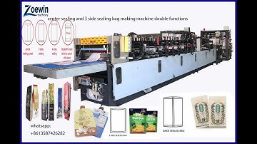 machine à sacs à fermeture centrale center sealing bag making machine in testing .