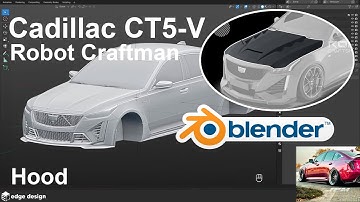 Cadillac CT5-V - Hood (Robot Craftman) Blender 3D Modeling