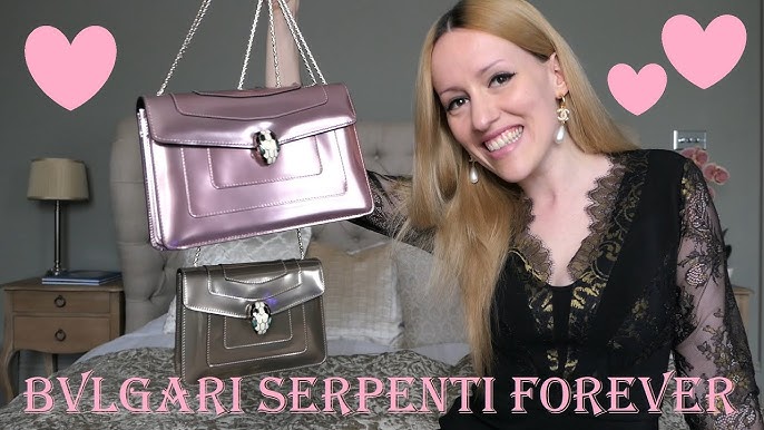 Bvlgari Serpenti Forever Leather Chain Pochette Bag