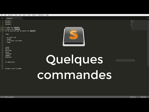 Sublime Text #1.2: Quelques commandes