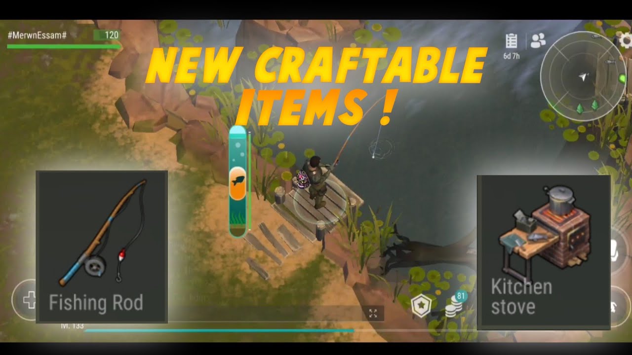 ldoe new craftable recipes.fishing rod and kitchen stove are available