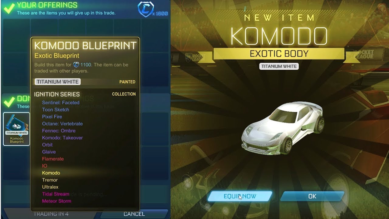 Rocket League -TITANIUM WHITE Komodo Gameplay (NEW PREMIUM CAR)