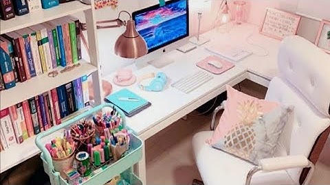 جوله في مكتبي الجديد بعد كثير من التعديلات(انتظرو فديوهات الأعمال اليدويه للمكتب) ♥️♥️☝️