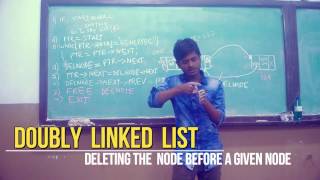Deleting the node Before a given Node in a doubly linked list   (Hindi)