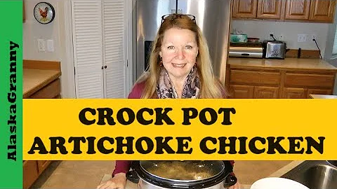 Crock Pot Artichoke Chicken With Pasta- Pantry Clean Out Recipe