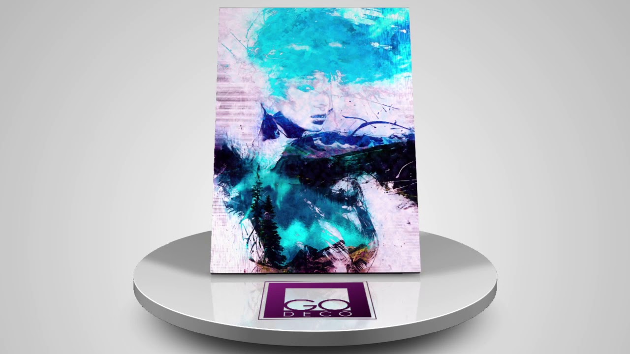 Modern Wall Art: Brushed Aluminium Print "Mysterious Scenery" - GDR-BND-12-051