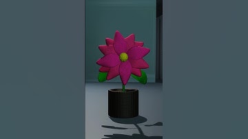 Flower  3D Animated in Blender #blender3d  #trending #shorts #flowers
