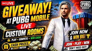 PUBG MOBILE LIVE 🔴 CUSTOM ROOMS + CASH GIVEAWAY EVERY MATCH!