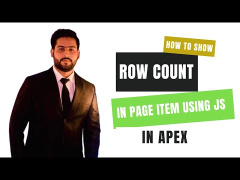 How to Show Row Count in page item using JS in Apex Grid | | Lecture 56 (Part 2)