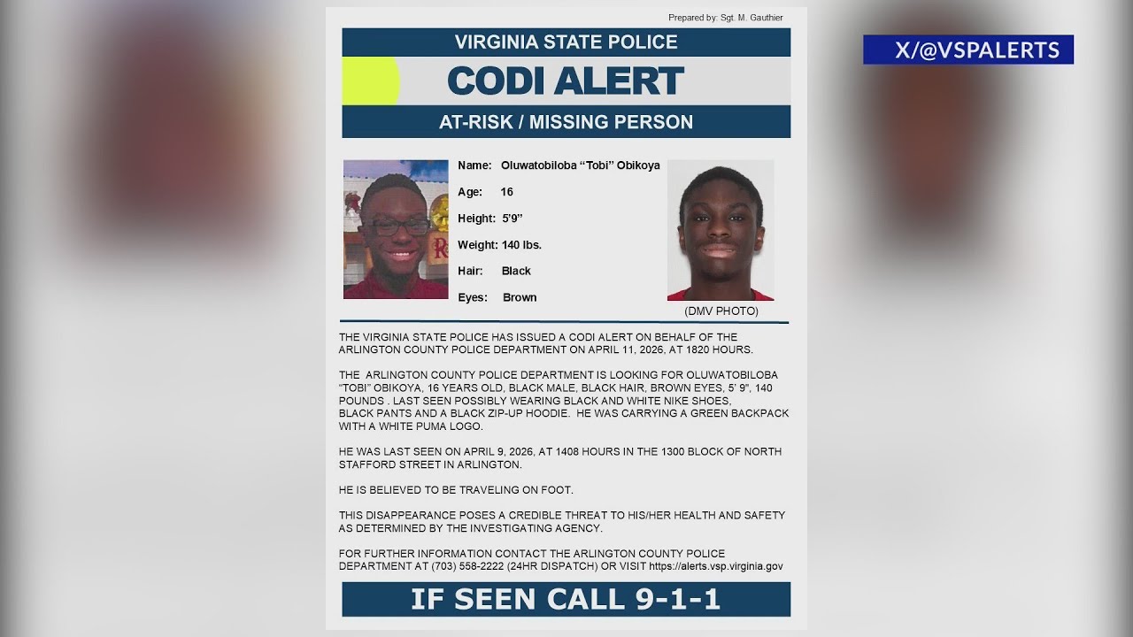 CODI Alert issued for missing teen in Arlington - YouTube