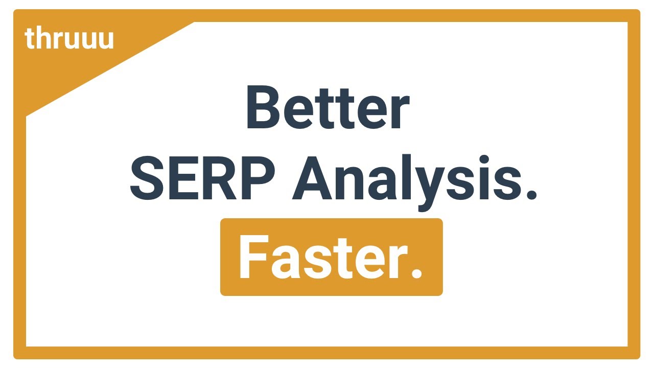 Découvrez thruuu - le merveilleux outil d'analyse SERP !