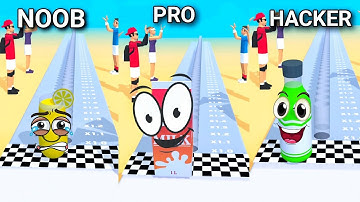 Juice Run NOOB vs PRO vs HACKER Speedrun Gameplay Part 1