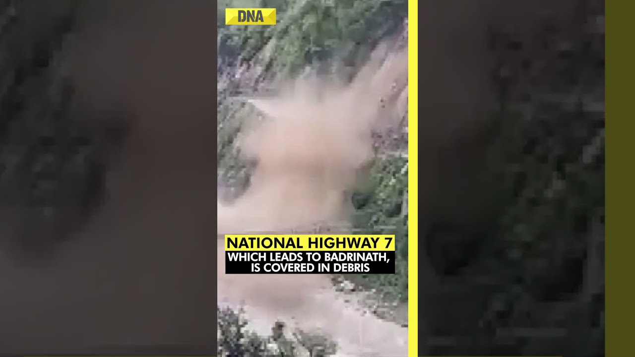 Horrifying! Landslide Washes Away Part Of Highway To Badrinath, Leaving Tourists Stranded 