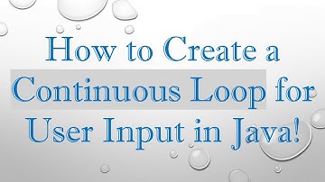 How to Create a Continuous Loop for User Input in Java!