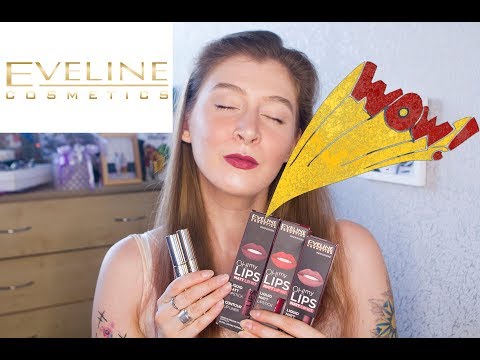Обзор декоративной косметики EVELINE // Свотчи кремовых теней и помад // Лучшие бюджетные продукты?