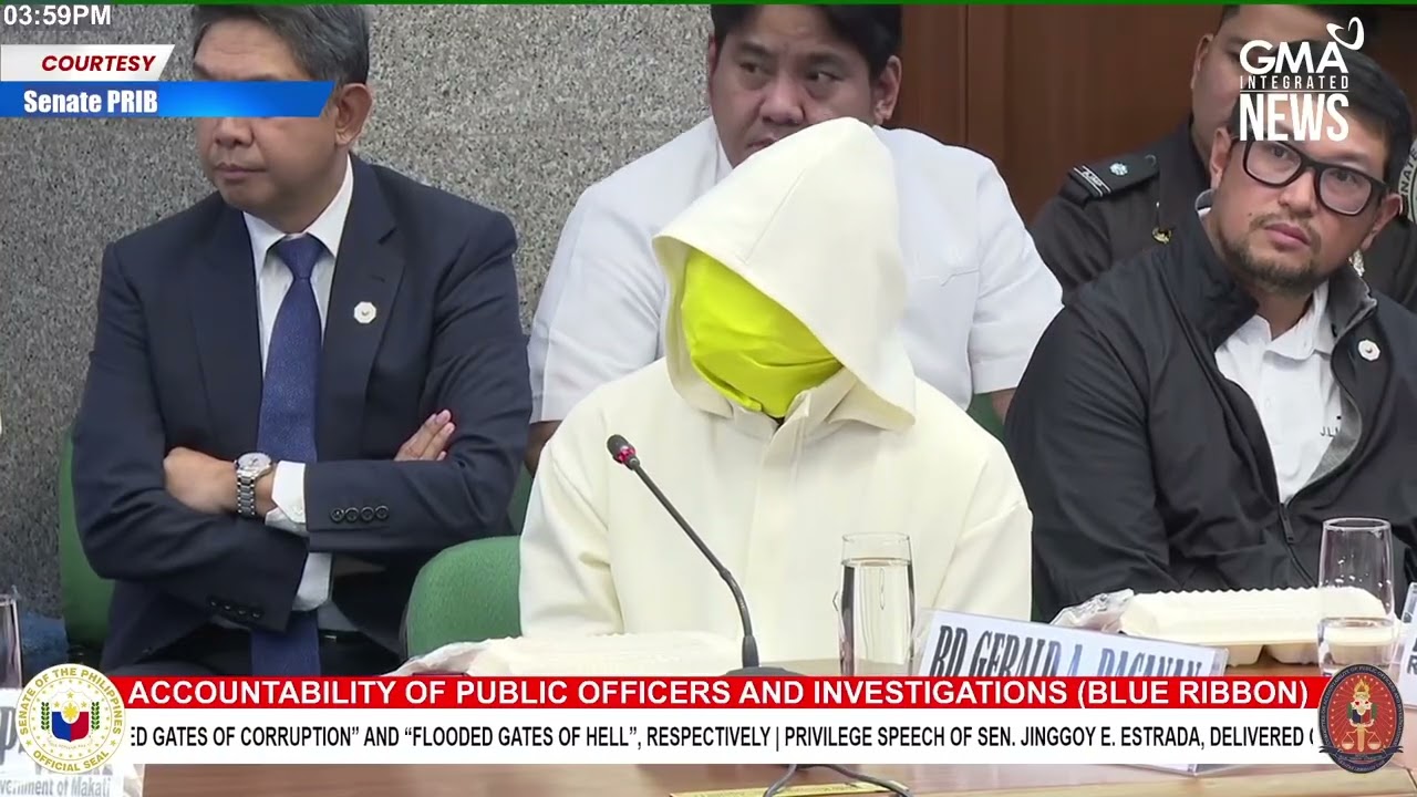 Pagtatakip ng mukha ni dating DPWH Reg’l Dir. Pacanan, kinuwestiyon ng mga... | GMA Integrated News