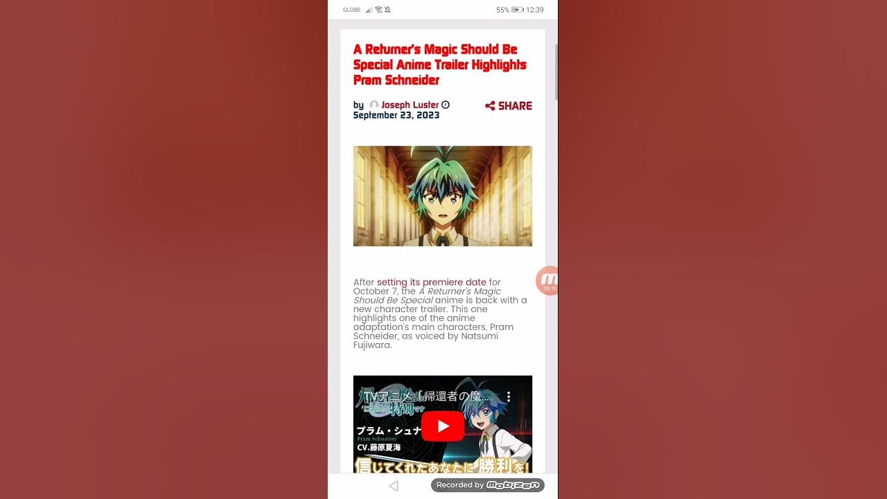 A Returner's Magic Should Be Special Is Pram A Girl A Returner’s Magic Should Be Special Anime Trailer Highlights Pram