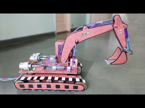 How to Make a Remote Control Hydraulic Excavator / JCB at Home