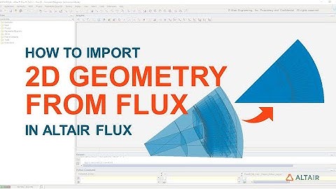 How to import 2D geometry from 3D in Altair Flux