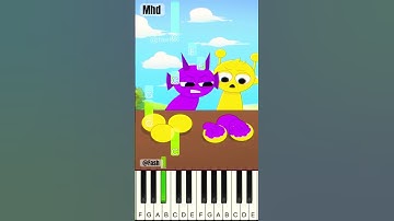 Color Change Durple and Simon (Incredibox Sprunki) @fash - Piano Tutorial