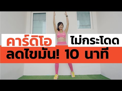 คาร์ดิโอลดไขมัน 10 นาที เบิร์นทั่วร่าง ไม่กระโดด