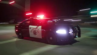 California highway patrol and fire trucks responding code 3 with
lights sirens while enroute to a fatal vehicle accident at 1 cement
plant ro...