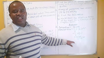 Absolute, relative and percentage errors