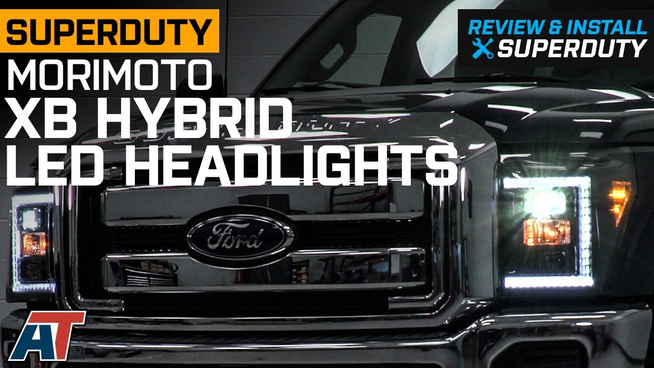 20112016 SuperDuty Morimoto XB Hybrid LED Headlights; Black Housing