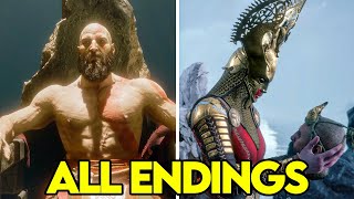 God of War Ragnarok Valhalla - ALL ENDINGS (True Ending & Secret Ending) PS5 4K
