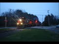 On 4/26/2022 QGRY 3014 Leads St. Lawrence &amp; Atlantic train #393 chase from Lewiston Jct.-South Paris