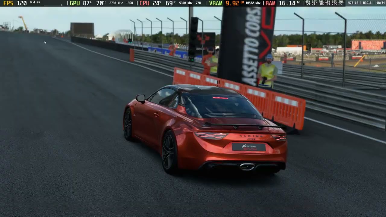 Assetto Corsa EVO v 0.2 - RTX 4070Ti + R7 7700 - testing 1440p60