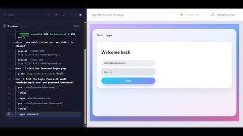 Shift Manager Projesi – Renkli UI + Cypress & Cucumber Testlerinin Başarılı Koşusu