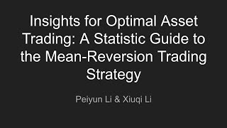 Mean Reversion Strategy with Python