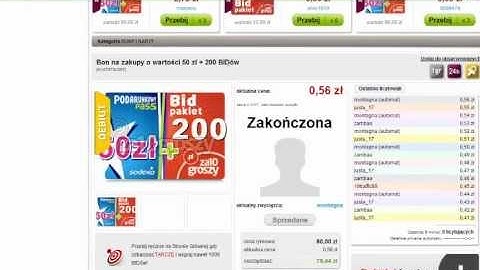 Ustawiona aukcja na serwisie za10groszy.pl - przebieg [DOWODY W ADNOTACJACH]