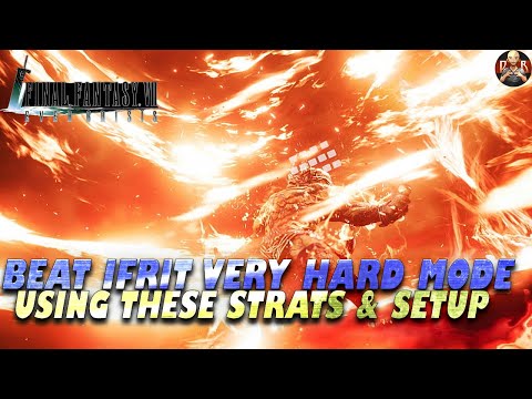 [FF7: Ever Crisis] - Beating Ifrit Very Hard mode & Unlocking Hellfire! Team Setup & Battle Strats