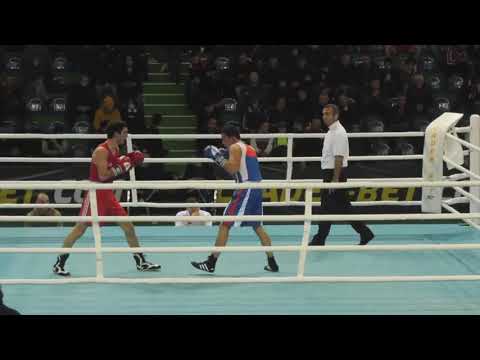 GEO(63kg)Boxing 16-11-2019 Semi-final RED Vaja MURADASHVILI Tbilisi VS BLUE Nika KOBIASHVILI Telavi.