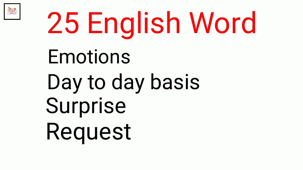 25 English Word in Hindi you should know| Happy2Smile
