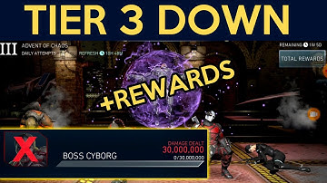 BOSS Cyborg Defeated | Tier 3 Advent Of Chaos Solo Raid | Injustice 2 Mobile