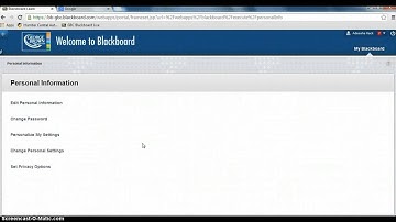 Change Your Password in Blackboard
