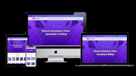weShop E-Commerce Website